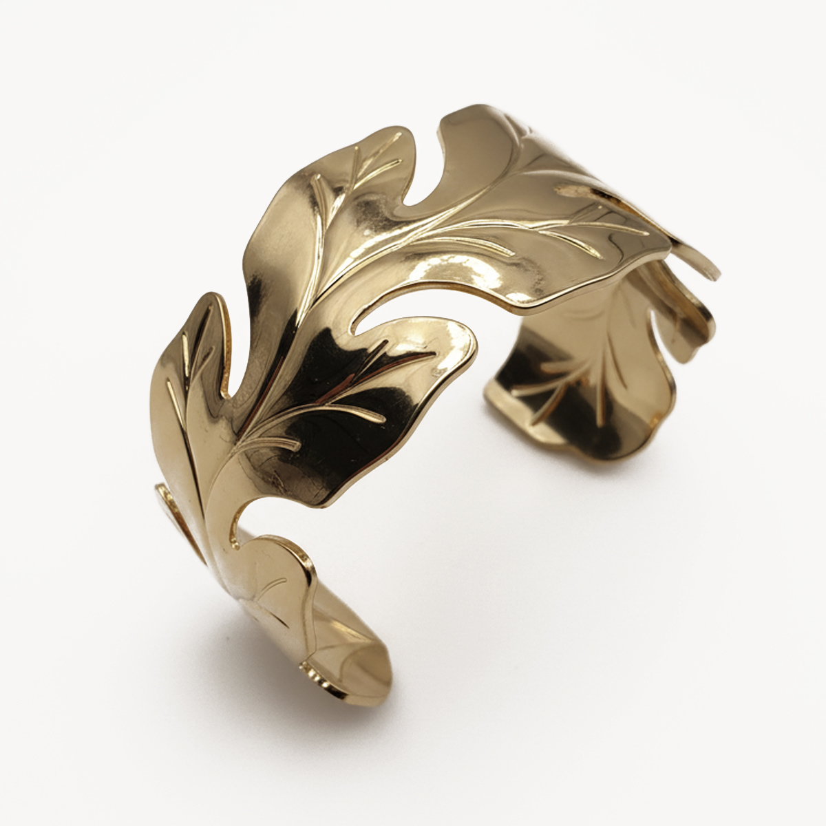 Pulsera metálica hojas