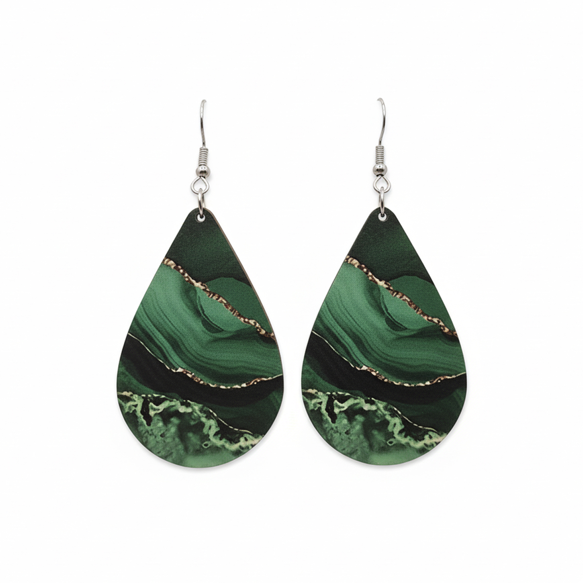 Aros lágrima mineral en acríclico